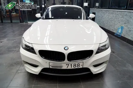 부분랩핑으로 산뜻하게 변신하기~BMW Z4 프론트립&디퓨져 무광블랙 랩핑~청주 부분랩핑,전체랩핑 전문시공 / 청주 내덕동
