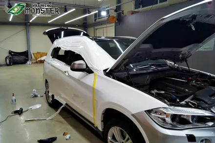 [청주전체랩핑] BMW X5 유광화이트 전체랩핑 시공~!!청주 수입차 랩핑전문시공~ / 청주 내덕동