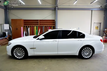 [전체랩핑] BMW 740i 유광화이트 전체랩핑 시공~!!풀랩핑도 역시 랩핑몬스터~!! / 청주 내덕동