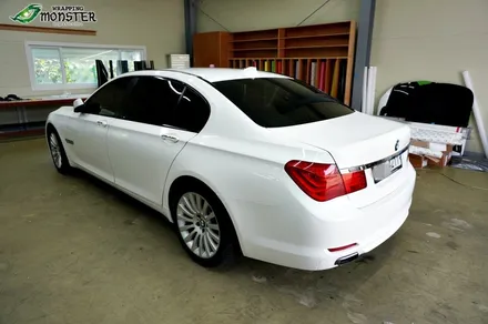[전체랩핑] BMW 740i 유광화이트 전체랩핑 시공~!!풀랩핑도 역시 랩핑몬스터~!! / 청주 내덕동