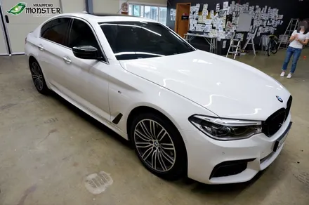 [부분랩핑] BMW 520d 사이드미러&휀더가니쉬 유광블랙 랩핑~!! / 청주 내덕동
