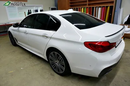 [부분랩핑] BMW 5시리즈 윈도우몰딩 유광블랙 랩핑 시공~!!하이그로시 랩핑작업도 역시 랩핑몬스터~ / 청주 내덕동