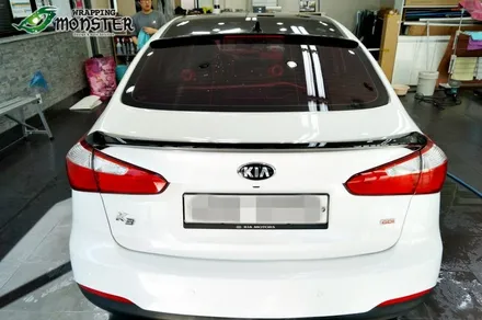 루프스킨 하면 랩핑몬스터죠~!기아 K3 유광블랙 루프스킨 랩핑~부분랩핑,랩핑전문시공 / 청주 내덕동