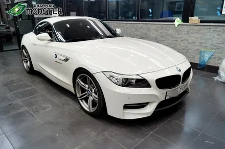부분랩핑으로 산뜻하게 변신하기~BMW Z4 프론트립&디퓨져 무광블랙 랩핑~청주 부분랩핑,전체랩핑 전문시공 / 청주 내덕동