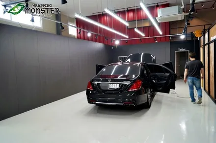 왕좌의 새로운 귀환!벤츠 S63AMG 다이아몬드 펄 화이트 전체랩핑 시공~!!수입차 전체랩핑은 랩핑몬스터에서~! / 청주 내덕동