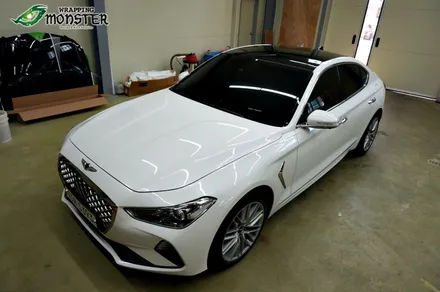 [루프스킨] 제네시스 G70 탑폴리에 루프스킨 시공~!!고광택 하이그로시 루프스킨 필름의 최강!! / 청주 내덕동