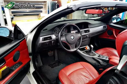 안에서부터 바뀌어야 한다~!BMW 328컨버터블 브러쉬 스틸 실내랩핑 시공~ / 청주 내덕동