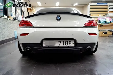 부분랩핑으로 산뜻하게 변신하기~BMW Z4 프론트립&디퓨져 무광블랙 랩핑~청주 부분랩핑,전체랩핑 전문시공 / 청주 내덕동