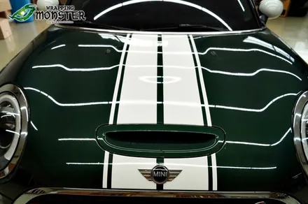 MINI는 미니 다워야 한다! BMW MINI 클럽맨 몬스터가드PPF 본넷&스트라이프 데칼&그릴 유광레드&리어스포일러 유니온잭 랩핑~청주랩핑,청주PPF / 청주 내덕동
