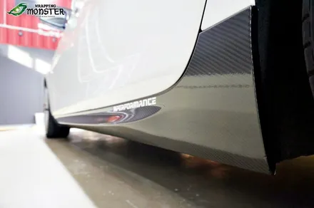 [부분랩핑] BMW 640d 프론트&사이드스커트 리얼카본 랩핑+헤드램프PPF 시공~!! / 청주 내덕동