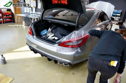 [PPF]벤츠 CLS 63AMG 앞,뒤 범퍼+라이트 몬스터가드PPF & 테일램프 스모그 필름 시공~!! PPF 시공도 랩핑몬스터~! / 청주 내덕동