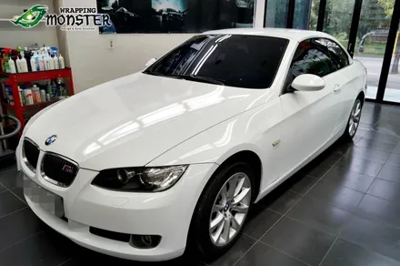 헌옷을 벗고 새옷을 입다~BMW 328i 컨버터블 유광화이트 전체랩핑 시공~ / 청주 내덕동