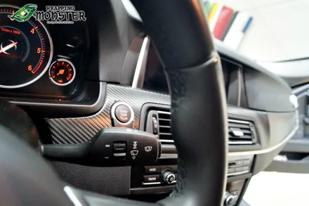 [실내랩핑] BMW 520d 사이드미러 & 실내트림 3d카본 랩핑~~ / 청주 내덕동