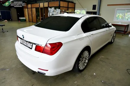 [전체랩핑] BMW 740i 유광화이트 전체랩핑 시공~!!풀랩핑도 역시 랩핑몬스터~!! / 청주 내덕동