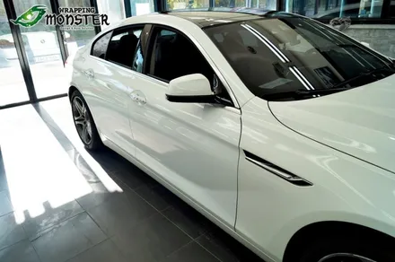 전체랩핑 후 사고가 난다면?부분적으로 재시공하세요~! BMW 640d 유광화이트 부분랩핑&전체 클렌징~ / 청주 내덕동