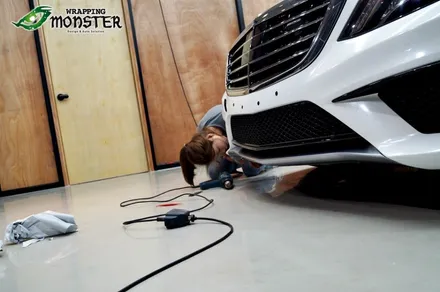 왕좌의 새로운 귀환!벤츠 S63AMG 다이아몬드 펄 화이트 전체랩핑 시공~!!수입차 전체랩핑은 랩핑몬스터에서~! / 청주 내덕동