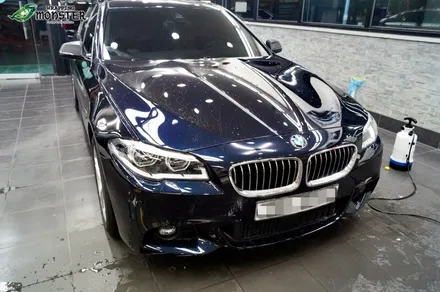 신차 PPF 작업은 역시 랩핑몬스터~!!!BMW 528i 본넷+앞범퍼+생활보호페키지 저황변PPF &사이드미러 카본&실내 브러쉬 스틸랩핑~ / 청주 내덕동