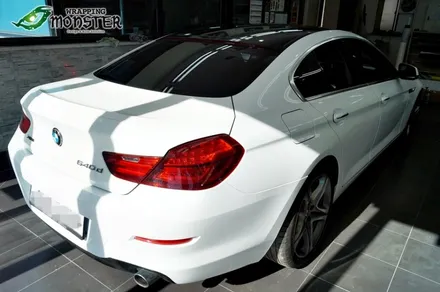 전체랩핑 후 사고가 난다면?부분적으로 재시공하세요~! BMW 640d 유광화이트 부분랩핑&전체 클렌징~ / 청주 내덕동