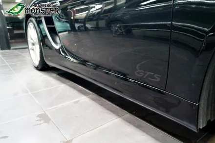 옆구리를 보호하라~!포르쉐 카이맨GTS 사이드 스커트 몬스터가드 저황변PPF 시공~ / 청주 내덕동