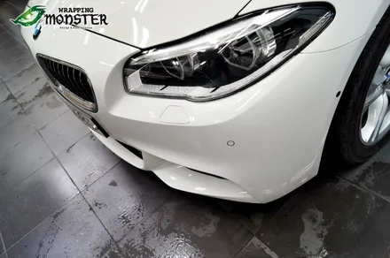 PPF의 도장보호 효과를 경험하신 분들이라면 주저하지 않는 선택!! BMW 530d 앞범퍼,사이드미러,앞휀더,헤드램프 몬스터가드 저황변PPF 시공&전체 PPF 클렌징~ / 청주 내덕동