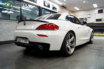 부분랩핑으로 산뜻하게 변신하기~BMW Z4 프론트립&디퓨져 무광블랙 랩핑~청주 부분랩핑,전체랩핑 전문시공 / 청주 내덕동