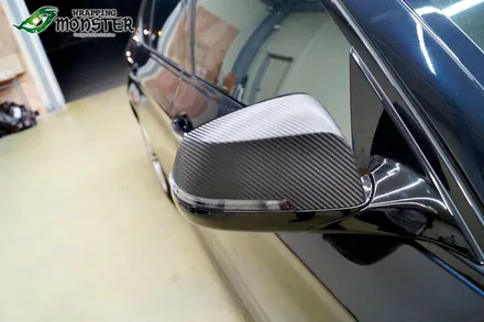 [실내랩핑] BMW 520d 사이드미러 & 실내트림 3d카본 랩핑~~ / 청주 내덕동