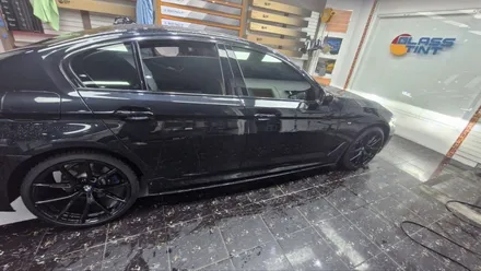 인천  블락포디 스카이 블루 반사썬팅  BMW5시리즈  재시공