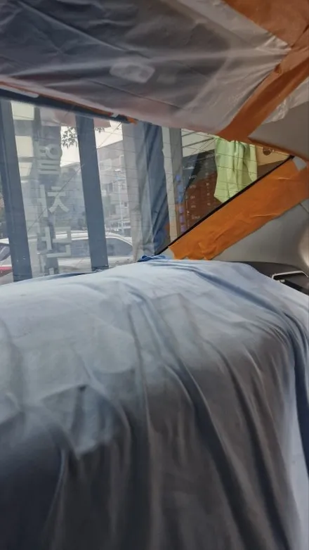 인천  블락포디 스카이 블루 반사썬팅  BMW5시리즈  재시공