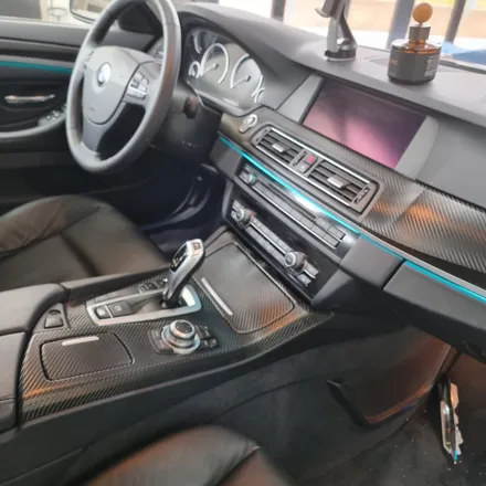 대구실내랩핑 BMW528i 무광카본으로 고급스럽게 / 대구 북구