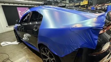 BMW X6 랩핑제거 및 전체랩핑 시공 (사틴웨이브블루) 대구 챈스커스텀 / 대구 북구 침산동
