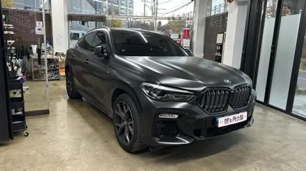 BMW X6 랩핑제거 및 전체랩핑 시공 (사틴웨이브블루) 대구 챈스커스텀 / 대구 북구 침산동