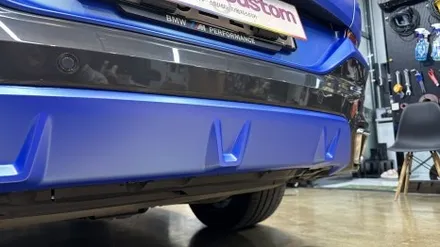 BMW X6 랩핑제거 및 전체랩핑 시공 (사틴웨이브블루) 대구 챈스커스텀 / 대구 북구 침산동