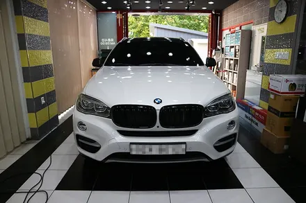 [디엠][자동차멀티샵][대구랩핑전문] bmw x6 실내 무광카본랩핑/ 부분랩핑/ 휠도색 / 대구 수성구