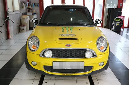 [디엠][자동차멀티샵][대구랩핑전문] BMW 미니쿠퍼 랩핑지 제거후 전체랩핑 재시공 /부분랩핑(포인트랩핑) / 대구 수성구