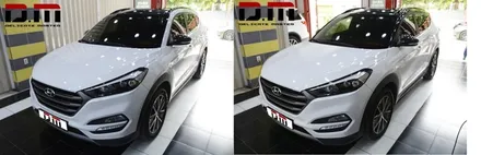 [디엠][자동차멀티샵][대구랩핑전문] 현대 투싼TL 루프스킨 + 필러부분랩핑 + 라이트필름 시공 / 대구 수성구