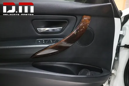 [디엠][자동차멀티샵][대구랩핑전문] bmw 3시리즈 //실내랩핑//부분랩핑//루프스킨//사이드미러, 카본블랙무광 랩핑 시공 / 대구 수성구