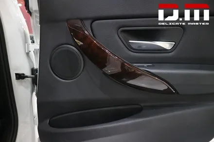 [디엠][자동차멀티샵][대구랩핑전문] bmw 3시리즈 //실내랩핑//부분랩핑//루프스킨//사이드미러, 카본블랙무광 랩핑 시공 / 대구 수성구