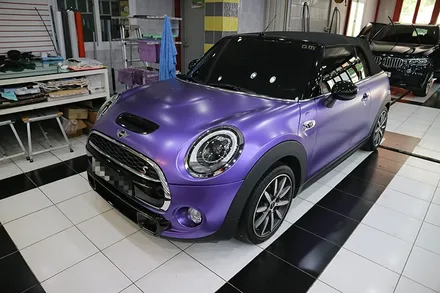 [디엠][자동차멀티샵][대구랩핑전문] bmw 미니쿠페 무광 전체랩핑(Satin)/사이드미러 부분랩핑 시공 / 대구 수성구