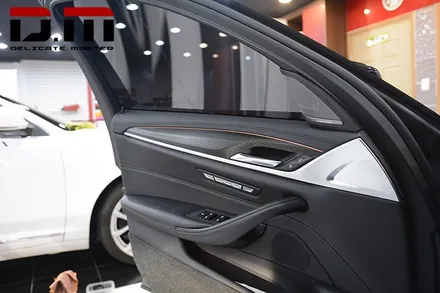 [디엠][대구랩핑전문] bmw 5시리즈 g30 루프스킨 + 사이드미러 부분랩핑(포인트랩핑) + 실내랩핑 (실내 카본랩핑) / 대구 수성구