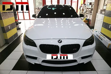 [디엠][자동차멀티샵][대구랩핑전문] bmw 5시리즈 실내랩핑 (무광카본 랩핑) 시공 / 대구 수성구