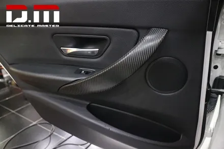 [디엠][자동차멀티샵][대구랩핑전문] bmw 3시리즈 //실내랩핑//부분랩핑//루프스킨//사이드미러, 카본블랙무광 랩핑 시공 / 대구 수성구