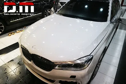 [디엠][자동차멀티샵][대구ppf,랩핑전문] BMW 7시리즈 740LD 전체 PPF 보호필름시공 + 미러,그릴 수전사 시공 + 유광카본블랙 루프,부분랩핑 + 유리막코팅 시공 / 대구 수성구