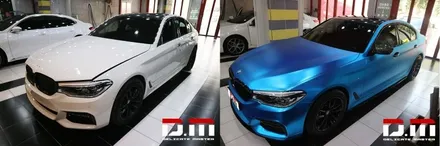 [디엠][자동차멀티샵][대구랩핑전문]bmw 5시리즈(g30) 전체랩핑,무광카본 가니쉬부분랩핑,도어락(포인트랩핑),ppf생활보호패키지,라이트필름,사이드스텝,퓨어그래스매트 시공 / 대구 수성구