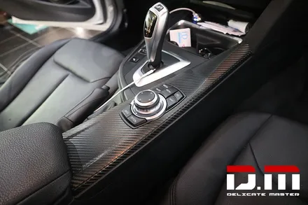 [디엠][자동차멀티샵][대구랩핑전문] bmw 3시리즈 //실내랩핑//부분랩핑//루프스킨//사이드미러, 카본블랙무광 랩핑 시공 / 대구 수성구