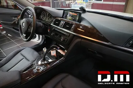 [디엠][자동차멀티샵][대구랩핑전문] bmw 3시리즈 //실내랩핑//부분랩핑//루프스킨//사이드미러, 카본블랙무광 랩핑 시공 / 대구 수성구