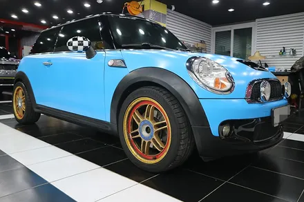[디엠][자동차멀티샵][대구랩핑전문] BMW 미니쿠퍼 랩핑지 제거후 전체랩핑 재시공 /부분랩핑(포인트랩핑) / 대구 수성구