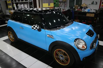 [디엠][자동차멀티샵][대구랩핑전문] BMW 미니쿠퍼 랩핑지 제거후 전체랩핑 재시공 /부분랩핑(포인트랩핑) / 대구 수성구