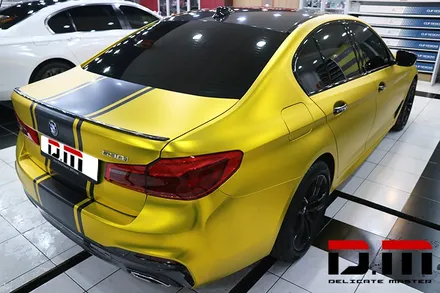 [디엠][자동차멀티샵][대구랩핑전문] bmw 5시리즈 520d 전체랩핑,부분랩핑 (사이드미러-리얼카본랩핑,무광카본-부분랩핑,데칼-바이퍼라인) 시공 / 대구 수성구