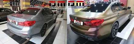 [디엠][자동차멀티샵][대구랩핑전문] BMW 5시리즈 G30 3M 카멜레온 필름 전체랩핑 + 무광카본 부분랩핑 시공 / 대구 수성구