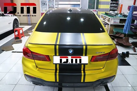 [디엠][자동차멀티샵][대구랩핑전문] bmw 5시리즈 520d 전체랩핑,부분랩핑 (사이드미러-리얼카본랩핑,무광카본-부분랩핑,데칼-바이퍼라인) 시공 / 대구 수성구